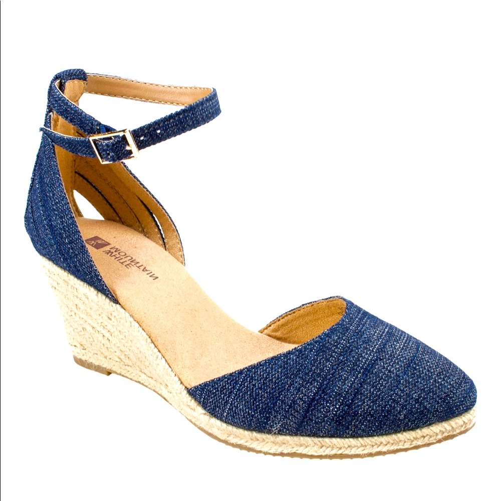 Denim Espadrille wedges